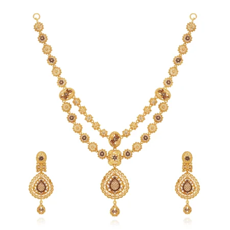 Florence Dusk Necklace Set - Gold Necklace - 18