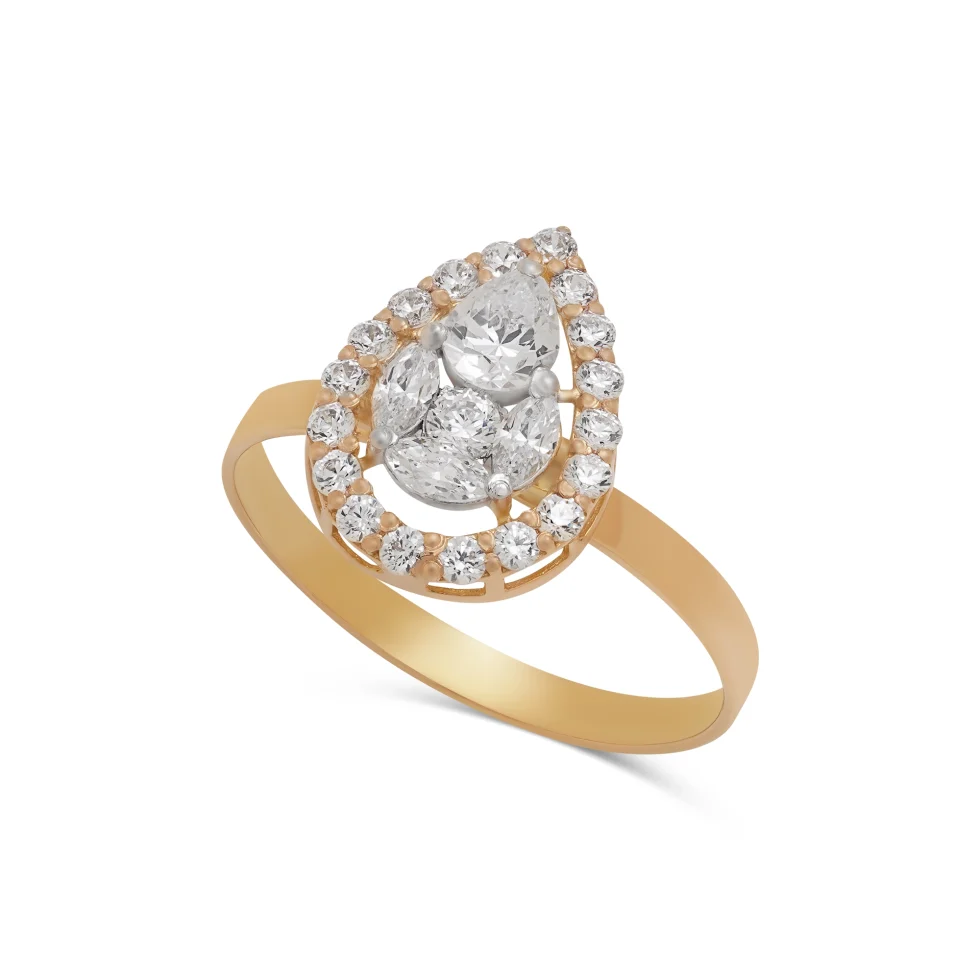 Aurelle Dewdrop Ring - Gold Ring - 30