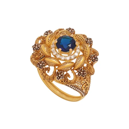 Amber Fleur Ring - Gold Ring - 4