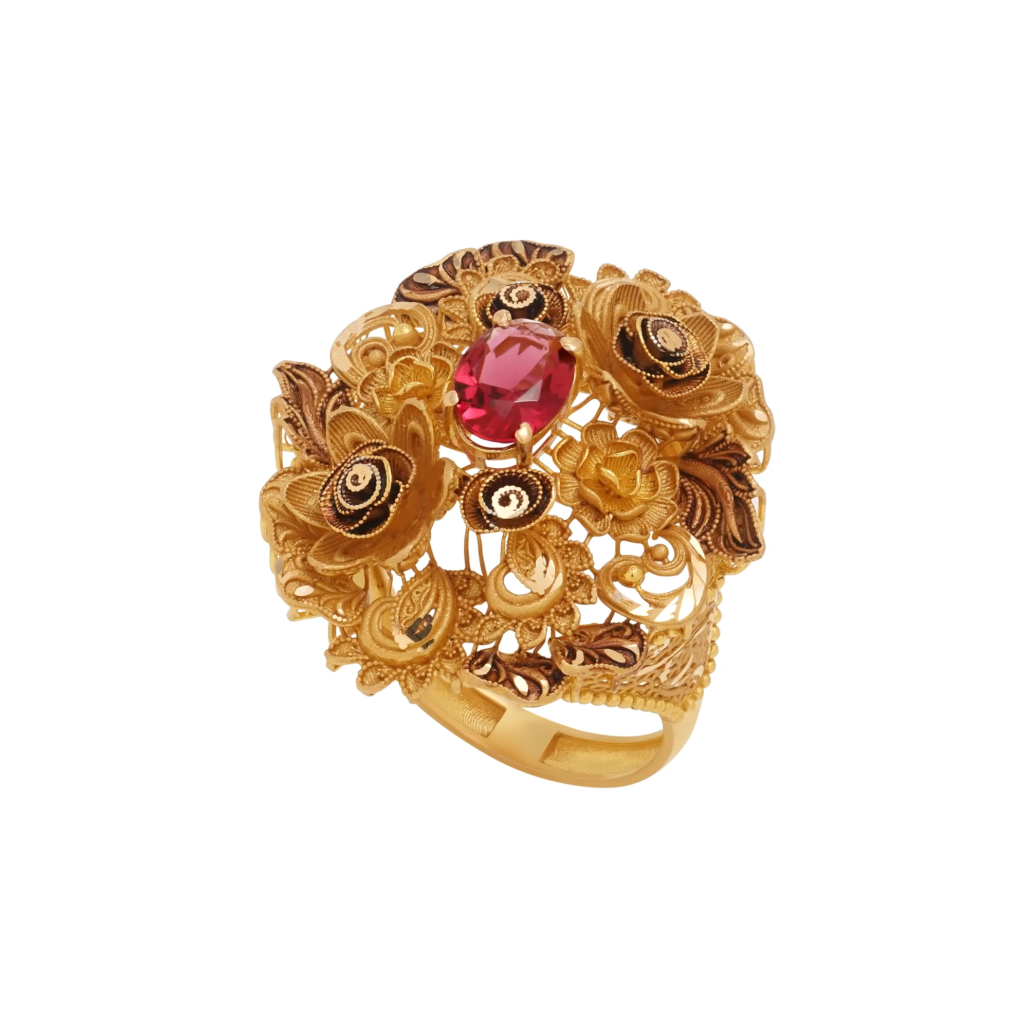 Rose Ember Ring - Gold Ring - 5